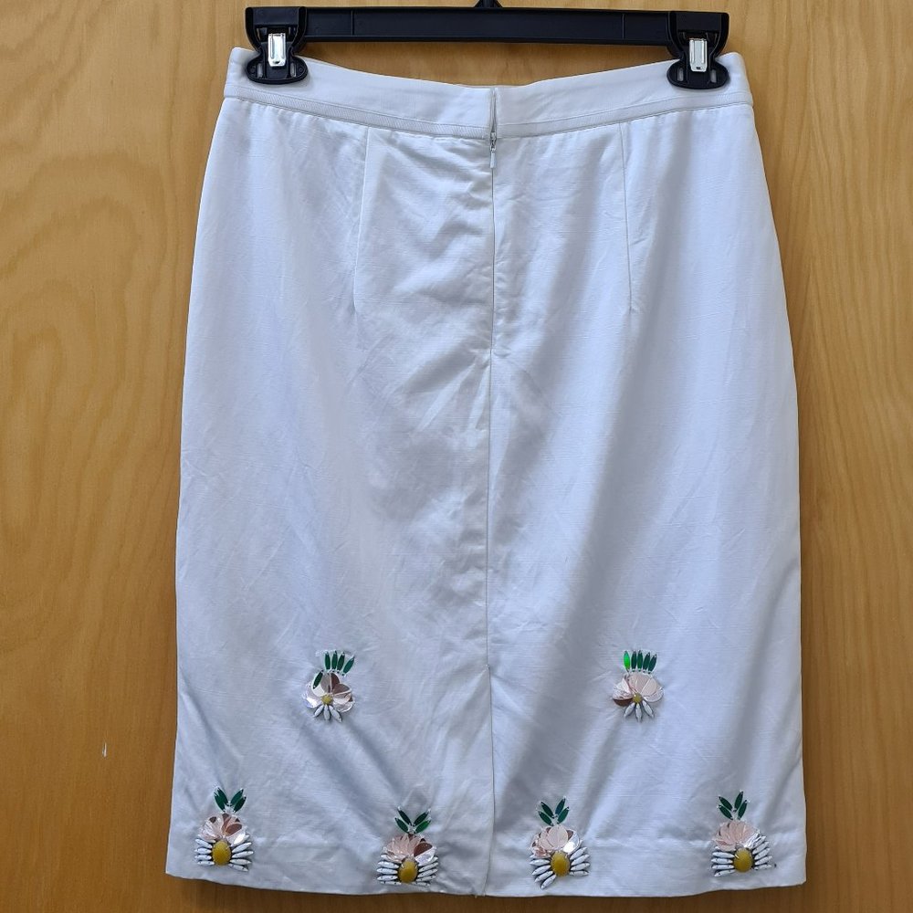 Banana Republic NWT Pineapple Embellished Skirt size 6 - Picture 7 of 9